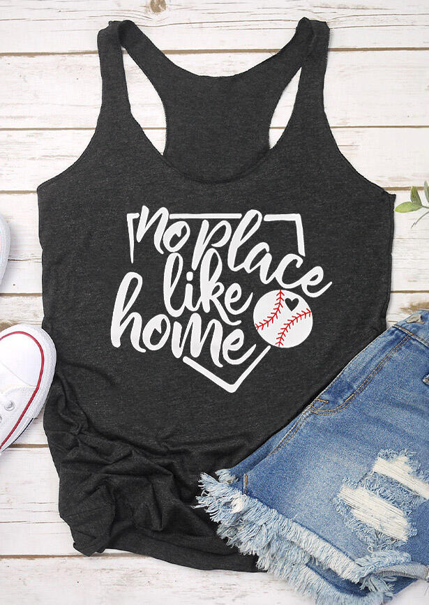 

No Place Like Home Baseball Racerback Tank - Dark Grey, 462447