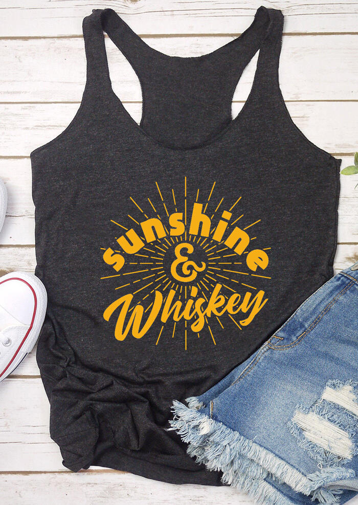 

Sunshine & Whiskey Casual Racerback Tank - Gray, 462866