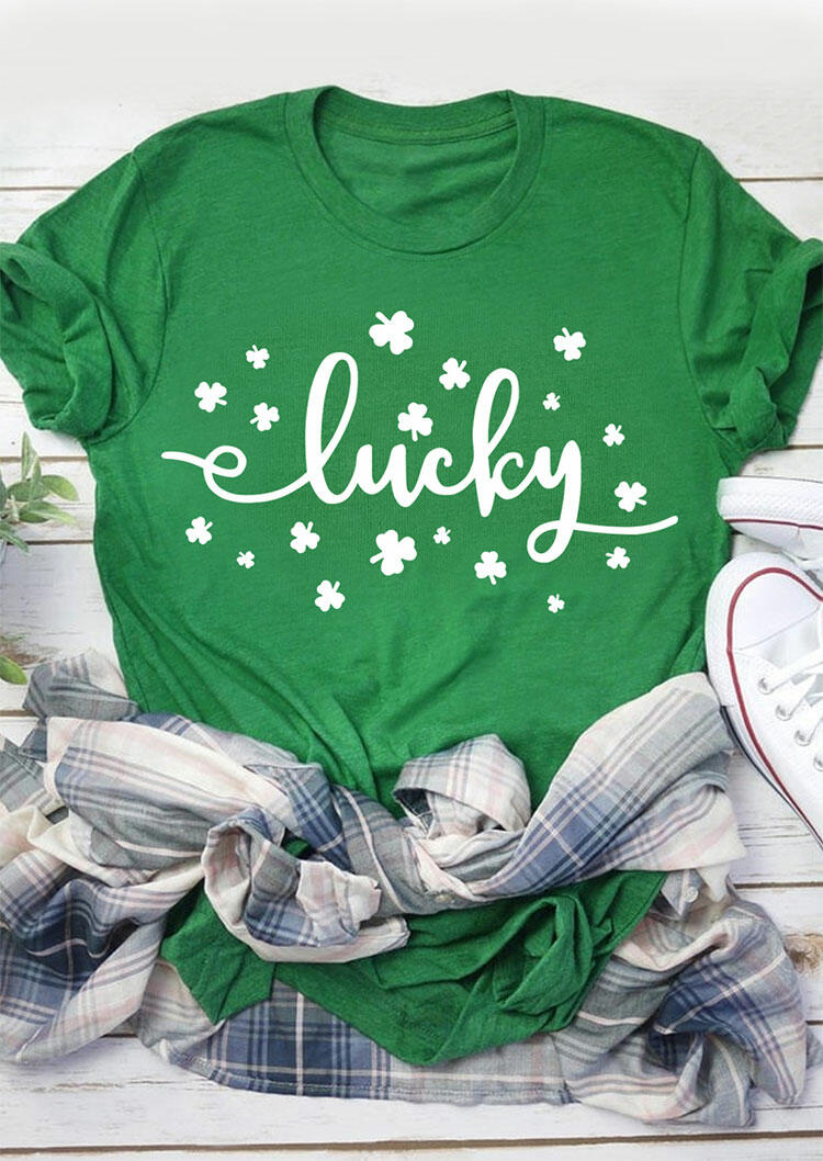 

Lucky Shamrock T-Shirt Tee - Green, 463290