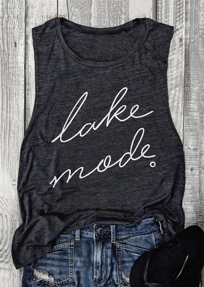 

Lake Mode O-Neck Tank - Dark Grey, Gray, 408588