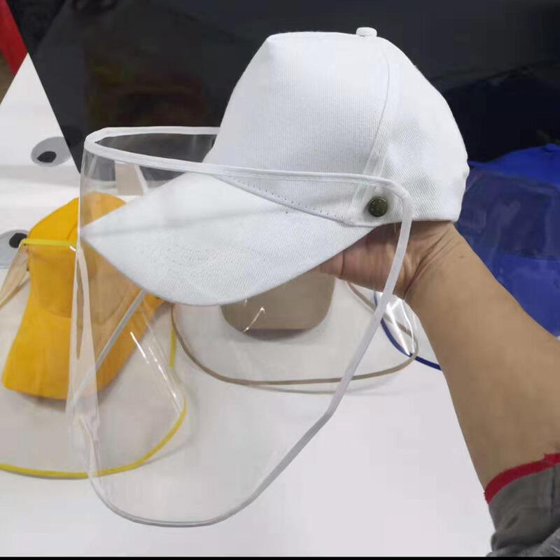 

Baseball Cap with Removable Flip-Up Visor Shield, Black;white;yellow, 465392