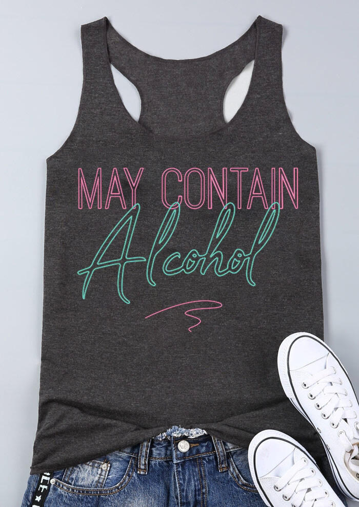 

May Contain Alcohol Tank - Dark Grey, 465344