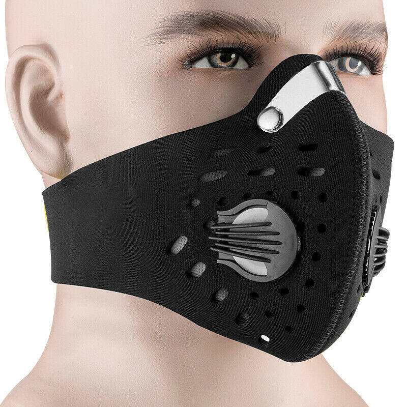 

Outdoor Sports Anti-Dust Activated Carbon Face Mask, Black;blue, 466013