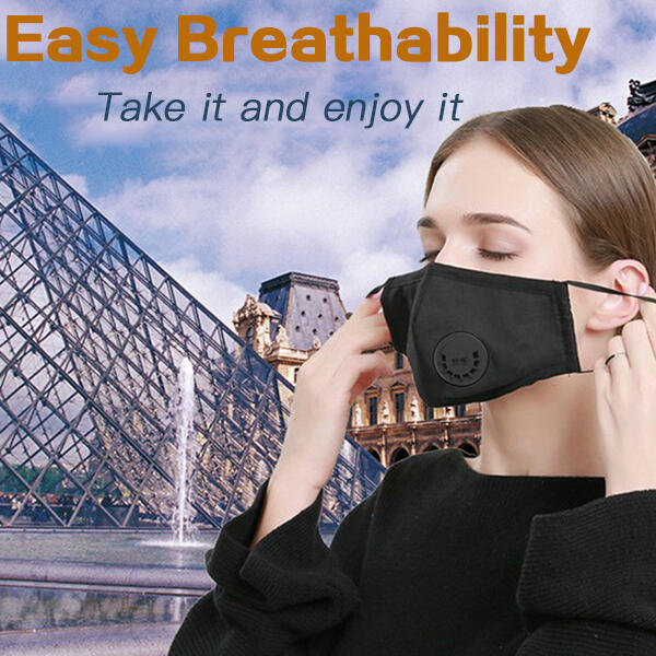 

Replaceable Filter Adjustable Washable And Reusable Face Mask, Black, 466022