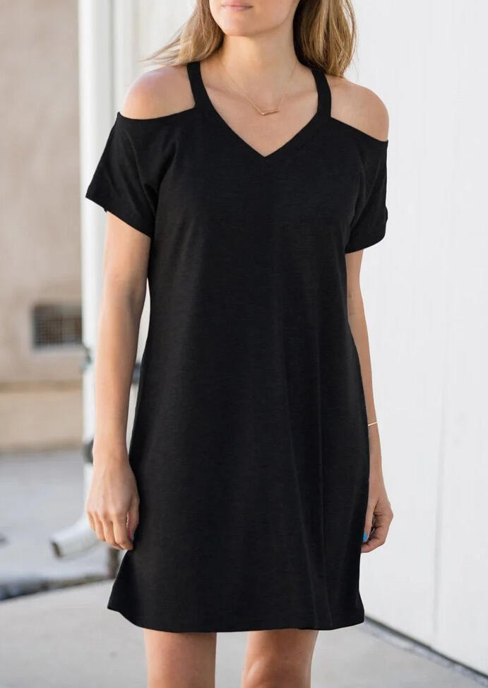 cold shoulder little black dress