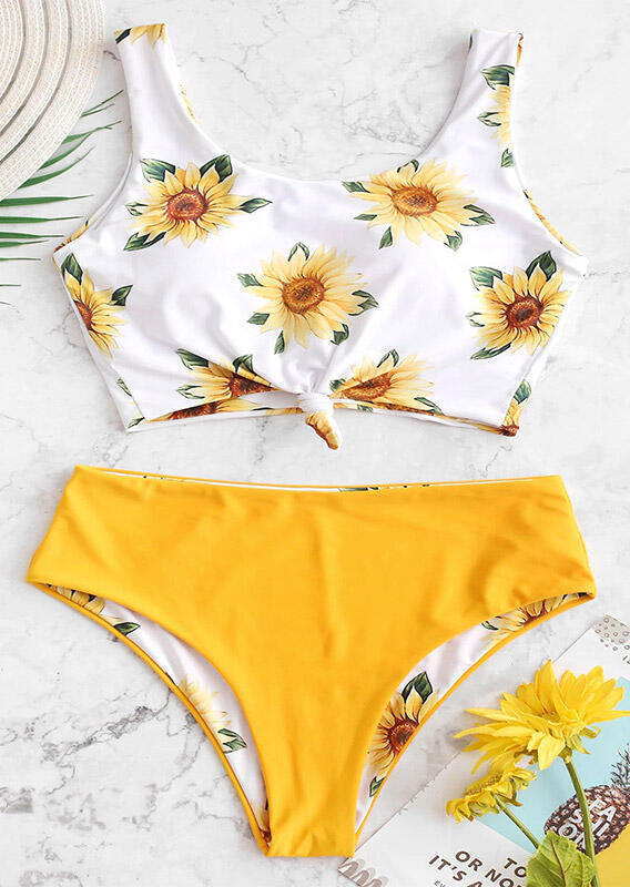 Sunflower Tie Bikini Set