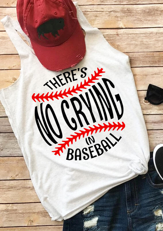 

There's No Crying In Baseball Racerback Tank - White, 466916