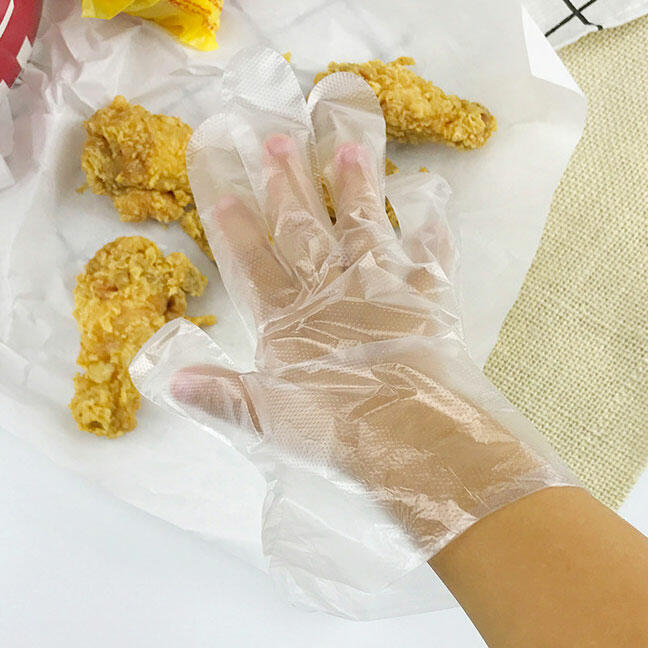 

Children's Plastic Food Safe Disposable Gloves, White, 468076