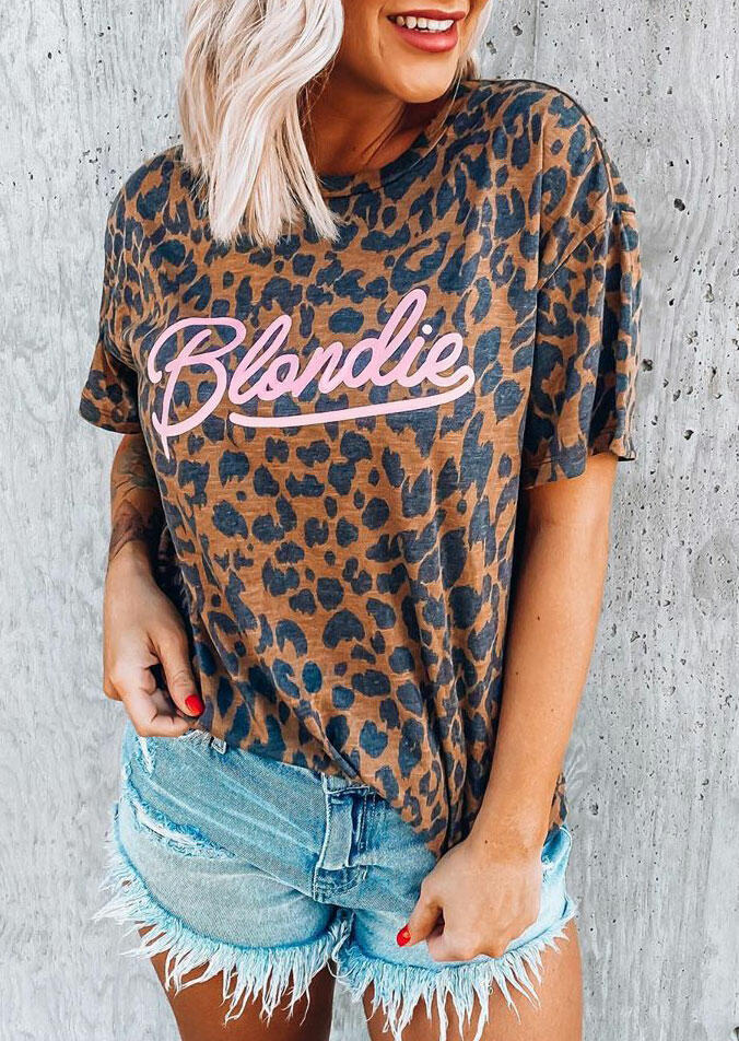 Blondie Leopard O-Neck T-Shirt