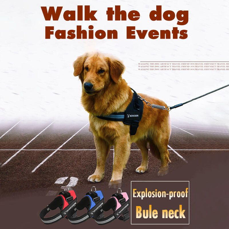 

Adjustable Soft Outdoor Vest Pet Harness Leash, Black, 468544
