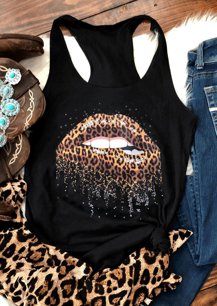 

Leopard Lips Racerback Tank - Black, 469343