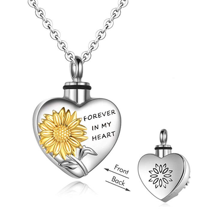 Sunflower Forever In My Heart Necklace