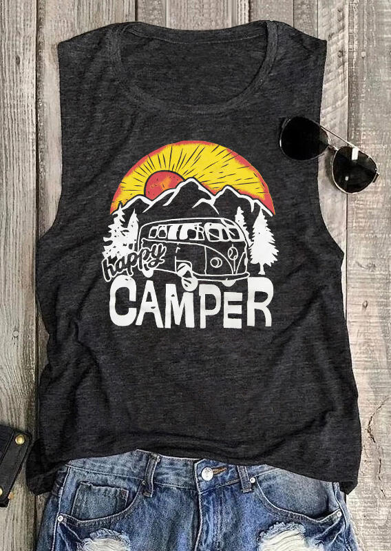 

Happy Camper Casual Tank - Dark Grey, 469786