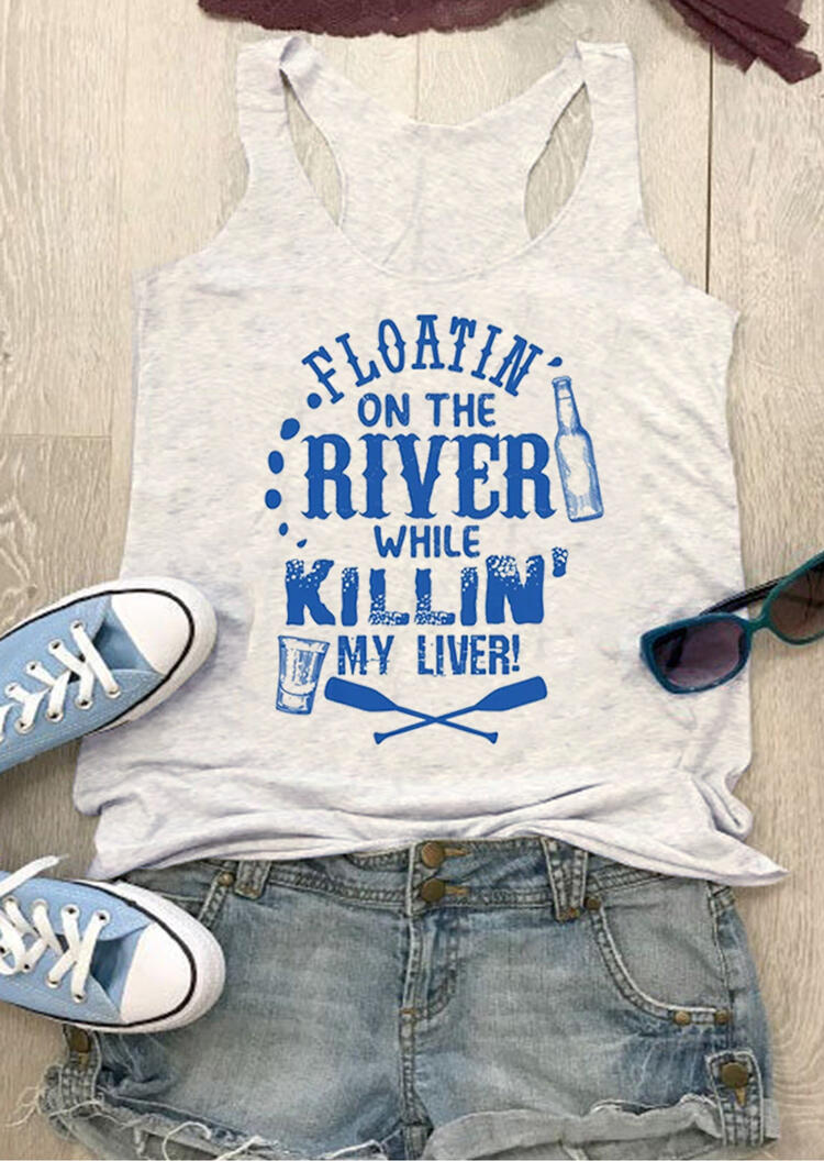 

Floatin' On The River Tank - Gray, 469745