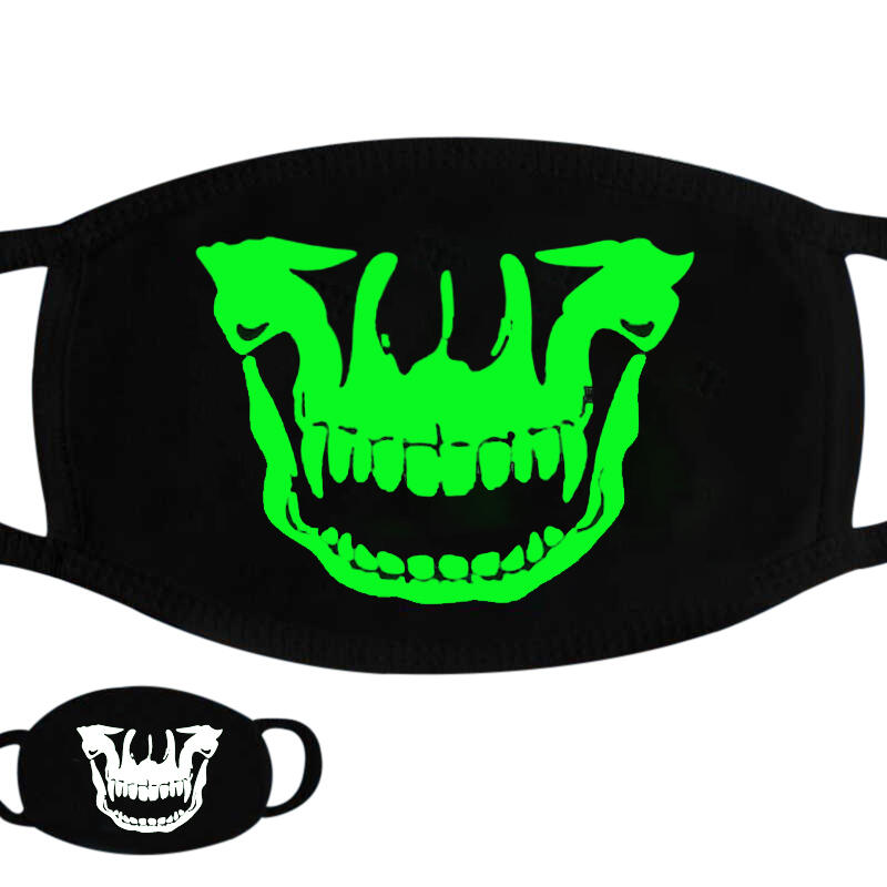 

Luminous Skull Anti-Dust Fashion Face Mask, Pattern1;pattern2;pattern3, 470276