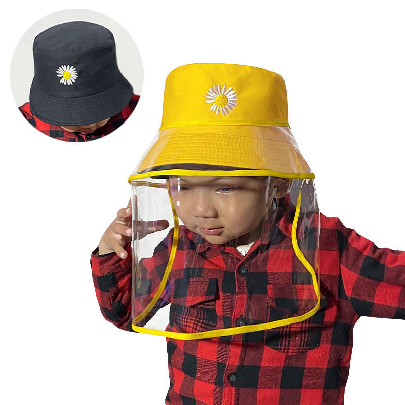 

Children's Fisherman Hat with Face Shield, White;yellow, 469762