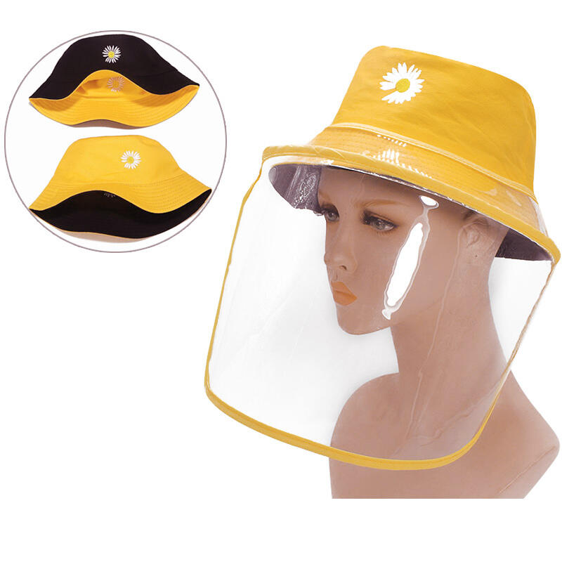 

Sunflower Double-Sided Detachable Splash-Proof Fisherman Hat, Yellow, 469763