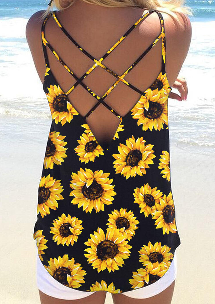 

Sunflower Criss-Cross Camisole - Black, 470209