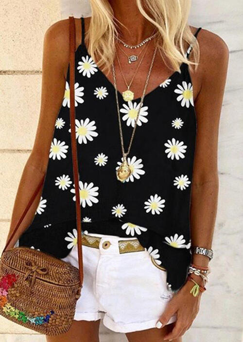 

Daisy V-Neck Camisole without Necklace - Black, 470361