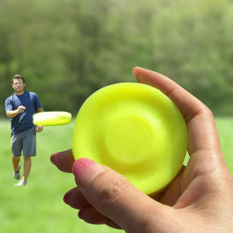 

Frisbee Mini Pocket Spin Catching Game Flying Disc, Yellow, 470503