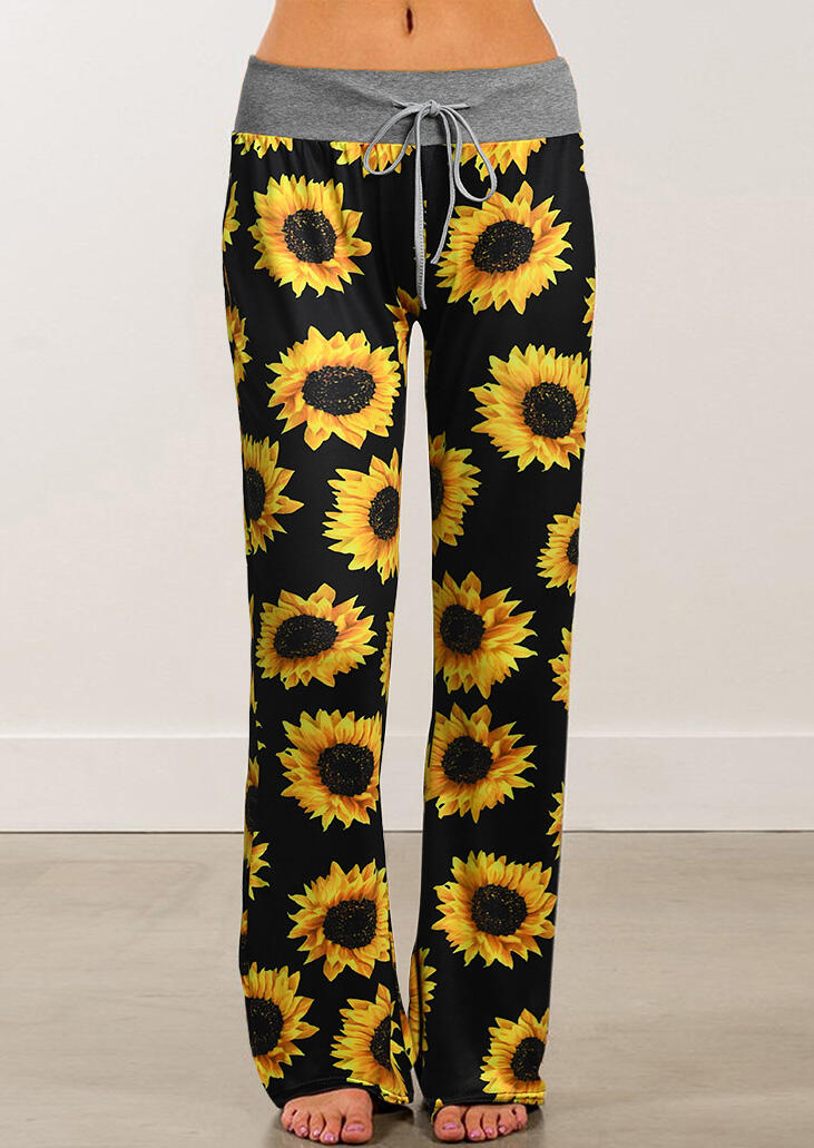 

Sunflower Drawstring Wide Leg Pants - Black, 470774