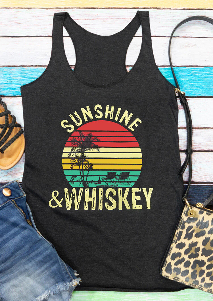 

Sunshine & Whiskey Racerback Tank - Dark Grey, 471336