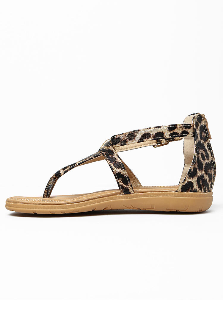 leopard criss cross sandals