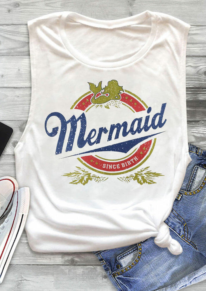 

Mermaid Since Birth Casual Tank - White, 472753