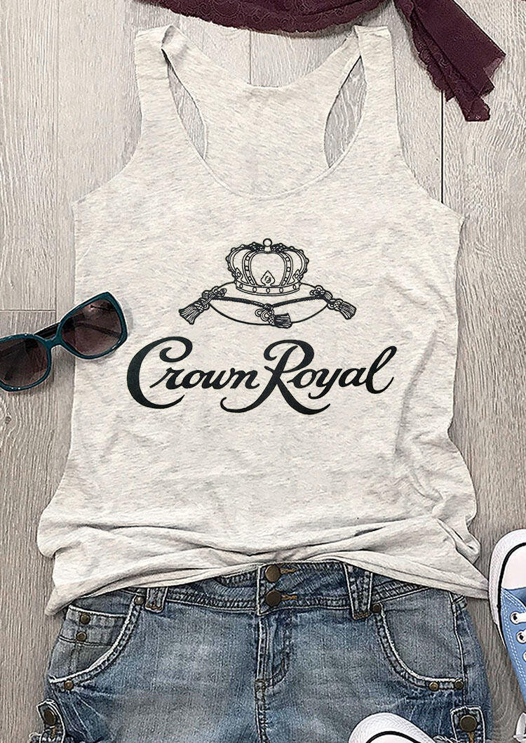 

Crown Royal O-Neck Casual Tank - Light Grey, 474118