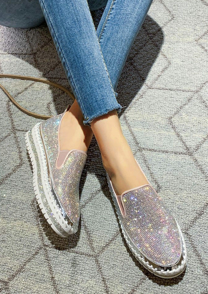rhinestone platform sneakers