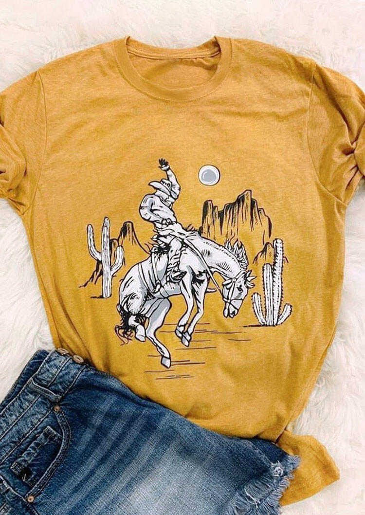 

Cactus Cowboy T-Shirt Tee - Yellow, 475777