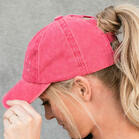 Fashion Hollow Out Ripped Washed Denim Baseball Cap