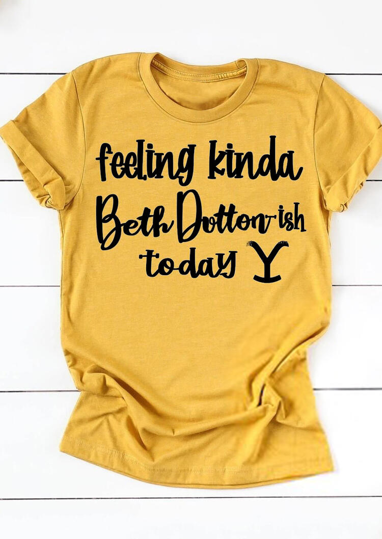 

O-Neck T-Shirt Tee - Yellow, 478074