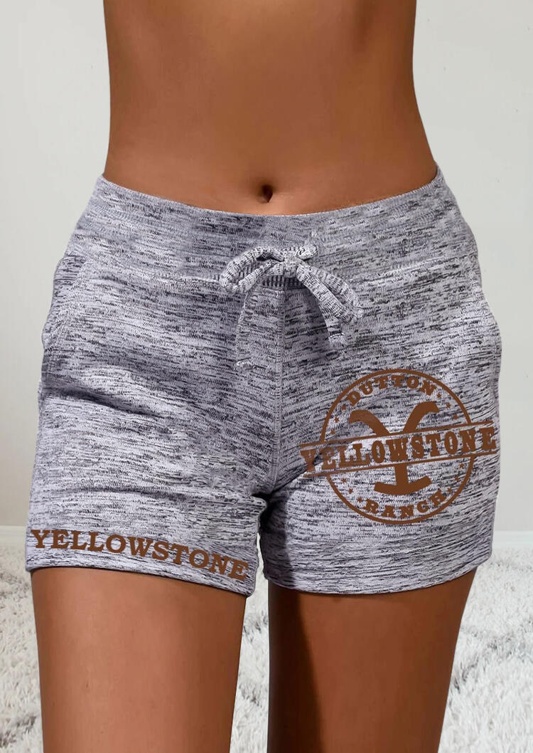 

Drawstring Pocket Shorts - Gray, 478307