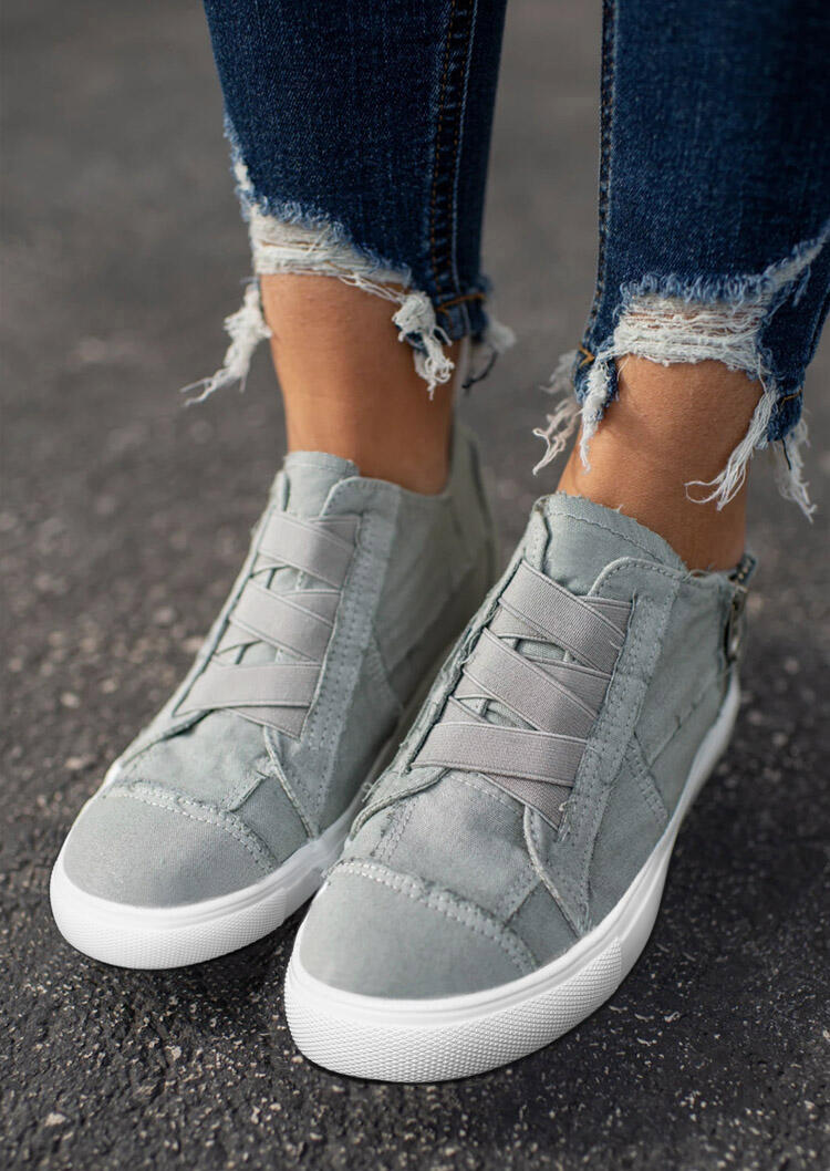 elasticated flat shoes