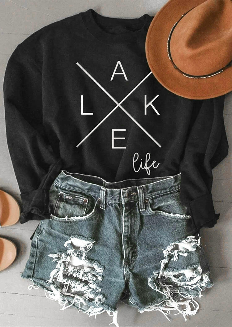 

Lake Life Cross Sweatshirt - Black, 477573