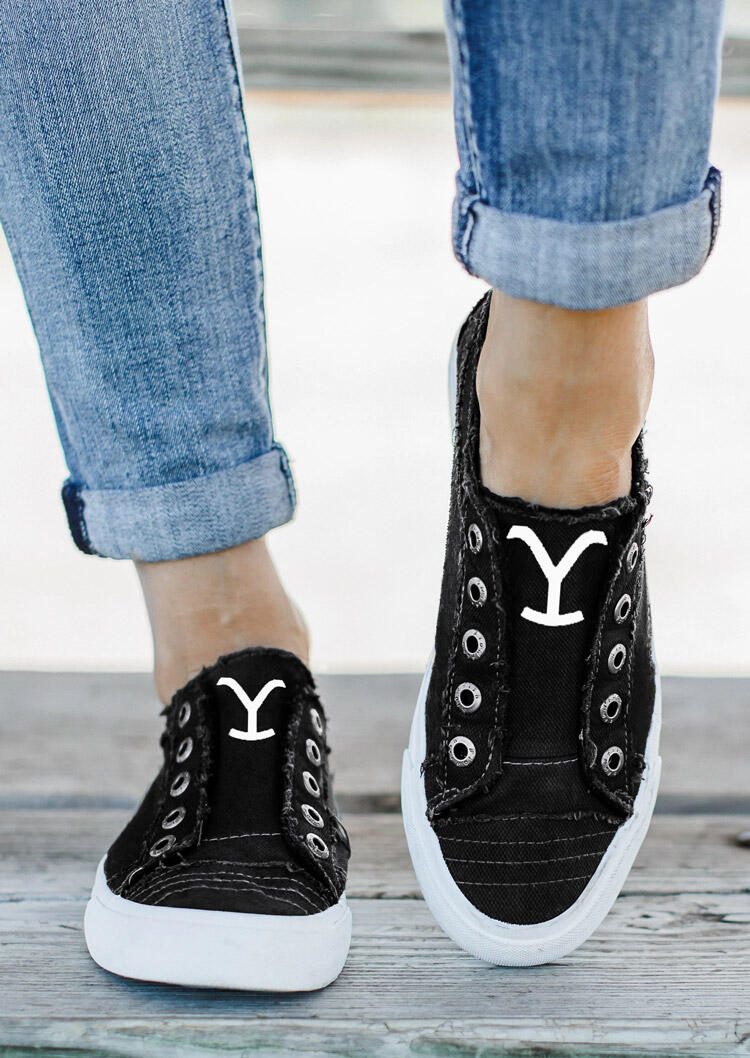 

Slip On Canvas Sneakers - Black, 478404