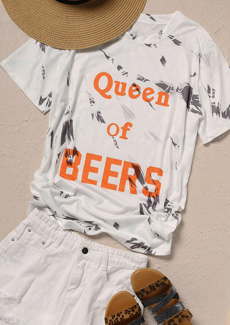 

Queen Of Beers T-Shirt Tee - White, 479300