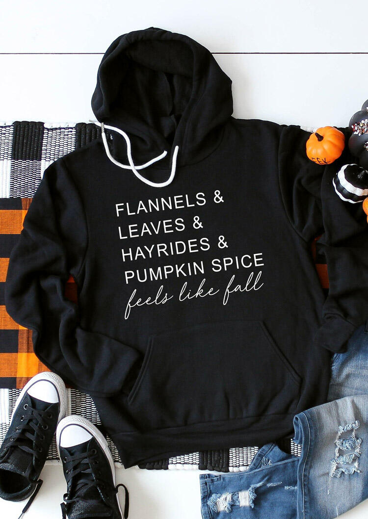 

Pumpkin Spice Feels Like Fall Hoodie - Black, 479931