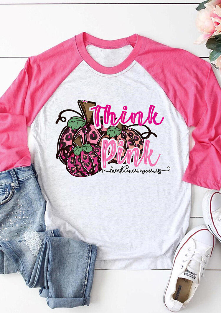 

Thanksgiving Leopard Pumpkin Think Pink T-Shirt Tee - Light Grey, 480232