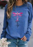Faith Dragonfly Ribbon Pullover Sweatshirt