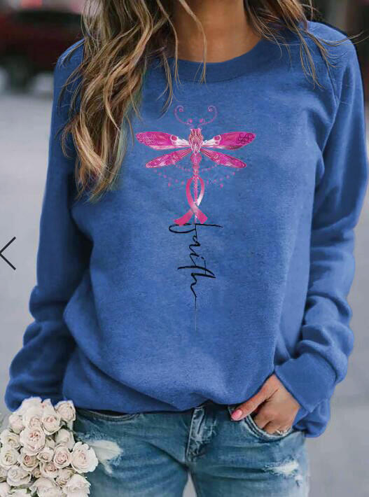 

Faith Dragonfly Ribbon Pullover Sweatshirt - Blue, 480330