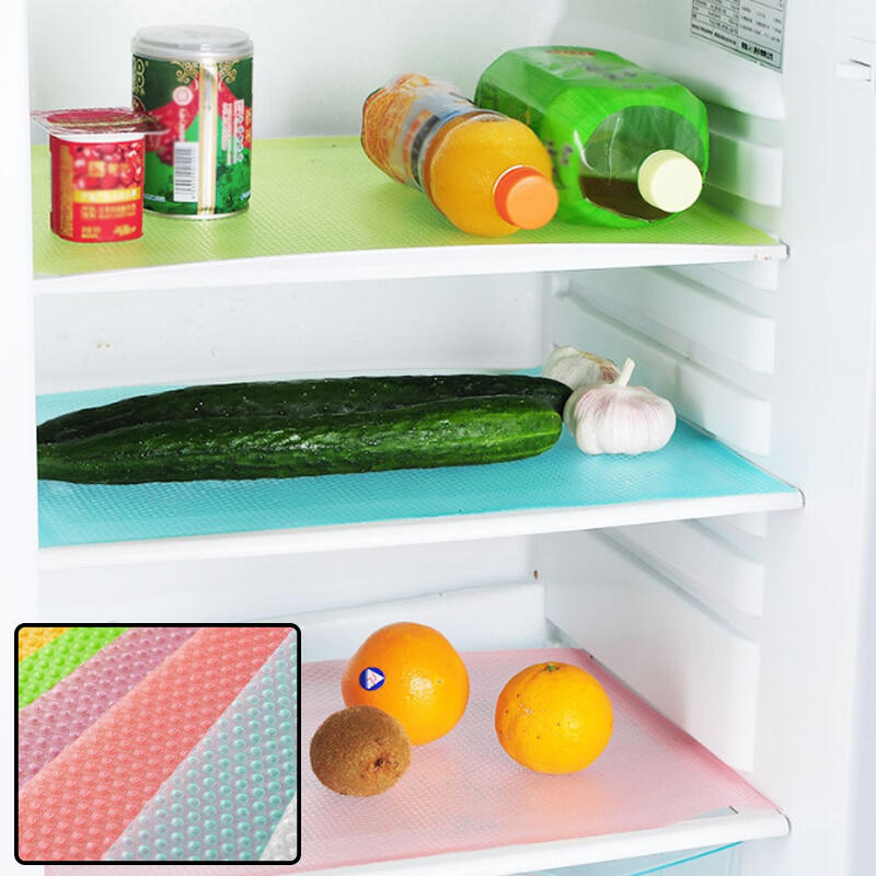 

6Pcs Washable Waterproof Fridge Mat, Multicolor, 480208