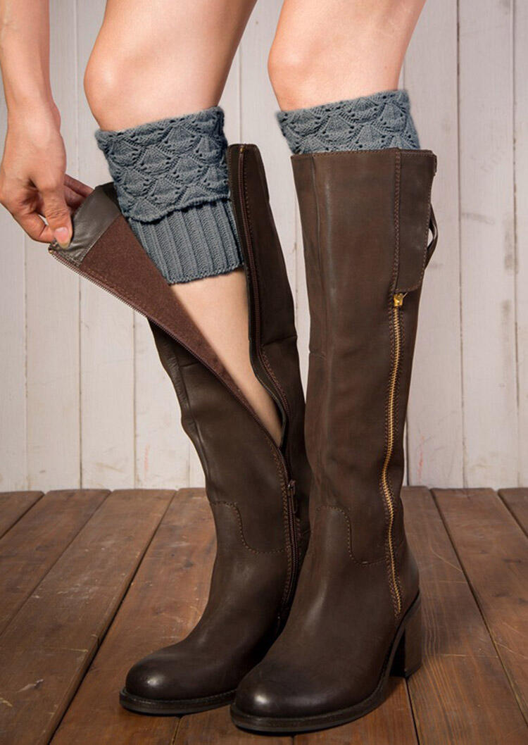 

Boot Cuffs Knitted Leg Warmers Socks, Coffee, 481533