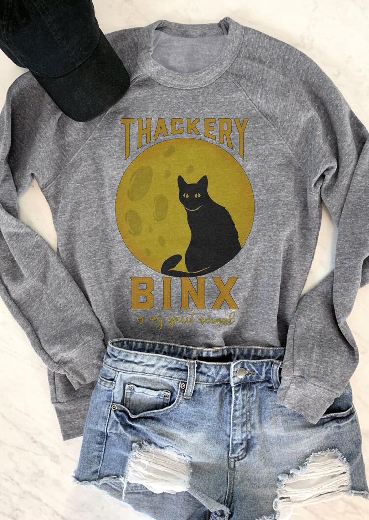 

Black Cat Thackery Binx Pullover Sweatshirt - Gray, 482277