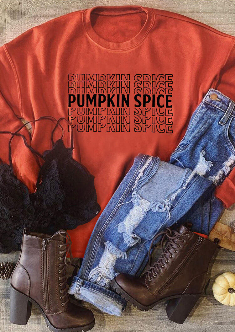 

Pumpkin Spice Long Sleeve Sweatshirt - Orange, 482420