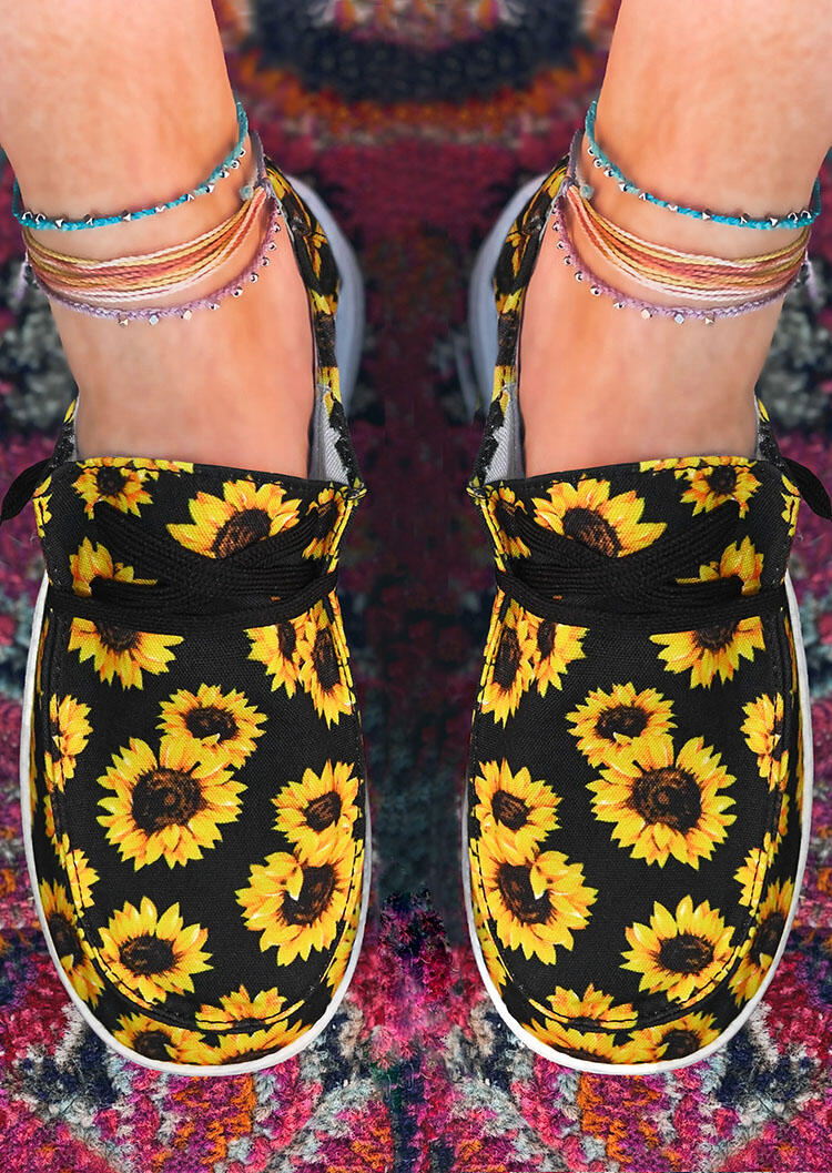 

Sunflower Lace Up Flat Canvas Sneakers, Yellow, 482760