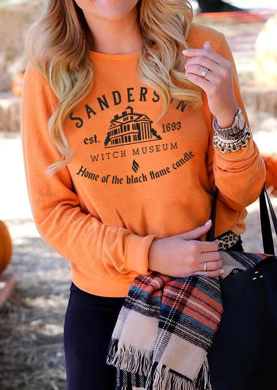 

Cusual O-Neck Sweatshirt - Orange, 483147