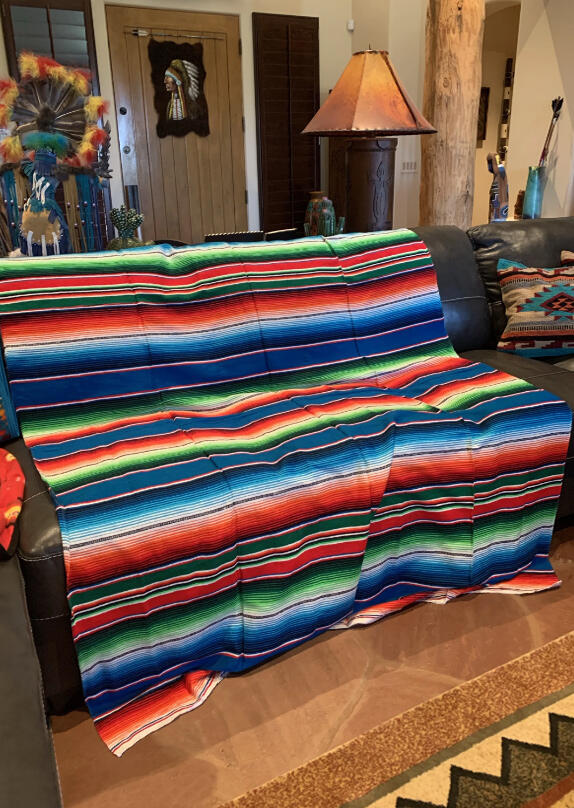 

Fashion Serape Striped Blanket, Multicolor, 483428