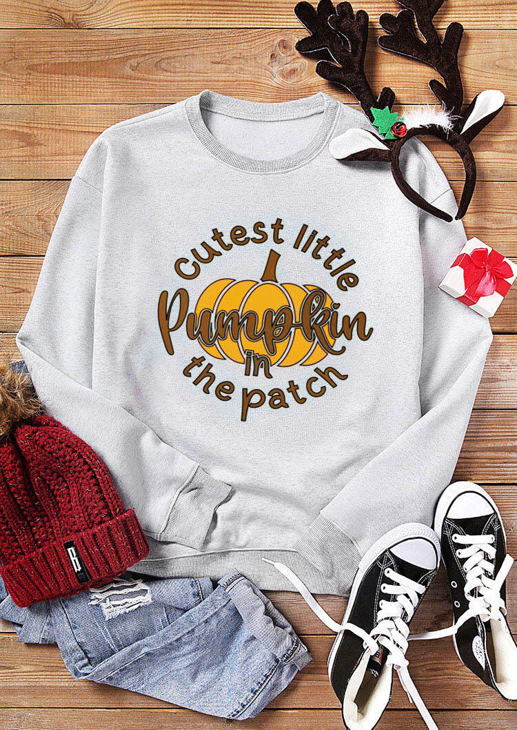 

Thanksgiving Cutest Pumpkin In The Patch Sweatshirt - Light Grey, Gray, 482869